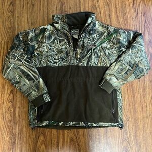Drake Waterfowl Camouflage Quarter Zip Fleece Jacket Heavy Duty Medium